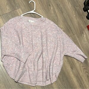 Lou & Grey Pink Marled Crewneck Sweater